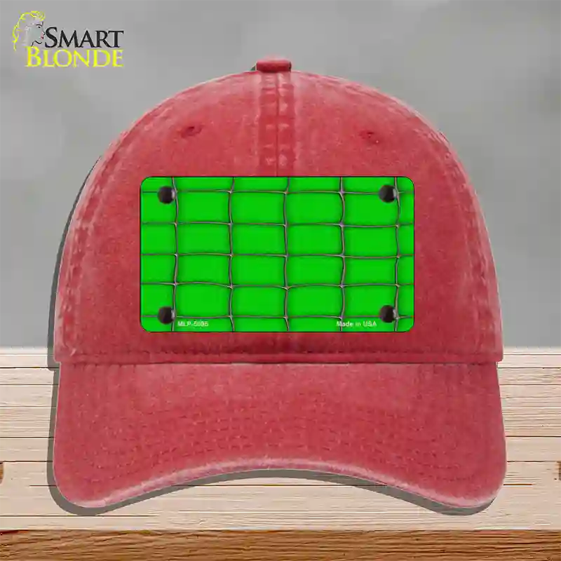 Web Green Novelty License Plate Hat Unconstructed Cotton / Red