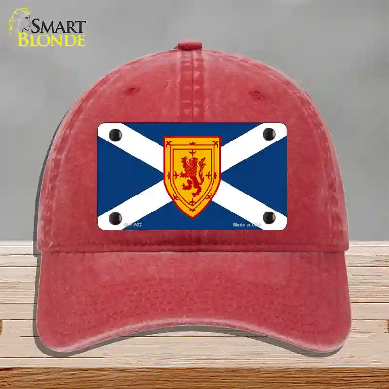 Scotland St Andrews Flag Novelty License Plate Hat Unconstructed Cotton / Red