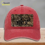 Eat Sleep Hunt Novelty License Plate Hat Unconstructed Cotton / Red