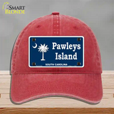 Pawleys Island Novelty License Plate Hat Unconstructed Cotton / Red