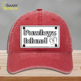 Pawleys Island Flip Flops Novelty License Plate Hat Unconstructed Cotton / Red