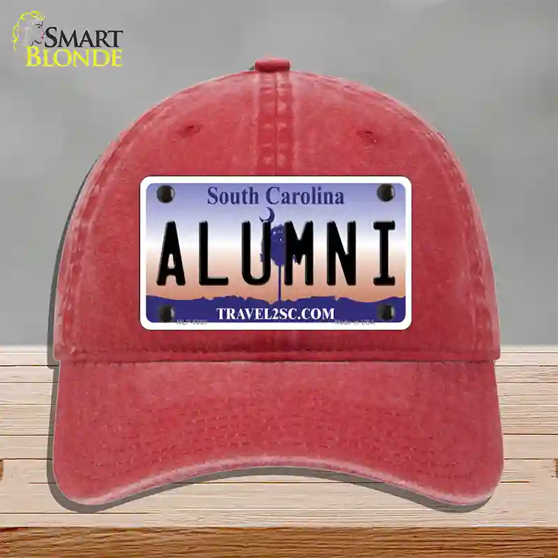 Alumni South Carolina Novelty License Plate Hat Unconstructed Cotton / Red