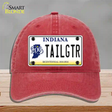 Tailgtr Indiana Bicentennial Novelty License Plate Hat Unconstructed Cotton / Red