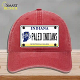 Paleo Indians Indiana Novelty License Plate Hat Unconstructed Cotton / Red