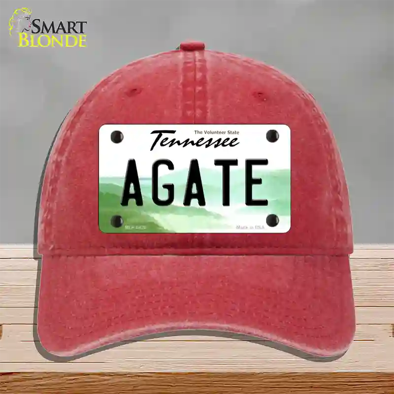 Agate Tennessee Novelty License Plate Hat Unconstructed Cotton / Red