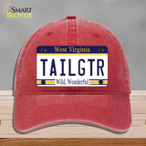 Tailgtr West Virginia Novelty License Plate Hat Unconstructed Cotton / Red