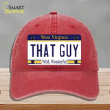 That Guy West Virginia Novelty License Plate Hat Unconstructed Cotton / Red