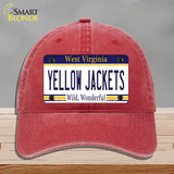 Yellow Jackets West Virginia Novelty License Plate Hat Unconstructed Cotton / Red