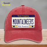 Mountaineers West Virginia Novelty License Plate Hat Unconstructed Cotton / Red