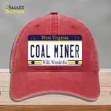 Coal Miner West Virginia Novelty License Plate Hat Unconstructed Cotton / Red