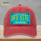 UFO Site New Mexico Novelty License Plate Hat Unconstructed Cotton / Red