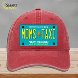 Moms Taxi New Mexico Novelty License Plate Hat Unconstructed Cotton / Red