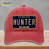 Hunter Delaware Novelty License Plate Hat Unconstructed Cotton / Red