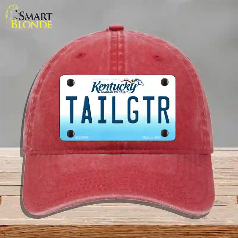 Tailgtr Kentucky Novelty License Plate Hat Unconstructed Cotton / Red