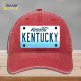 Kentucky Novelty License Plate Hat Unconstructed Cotton / Red