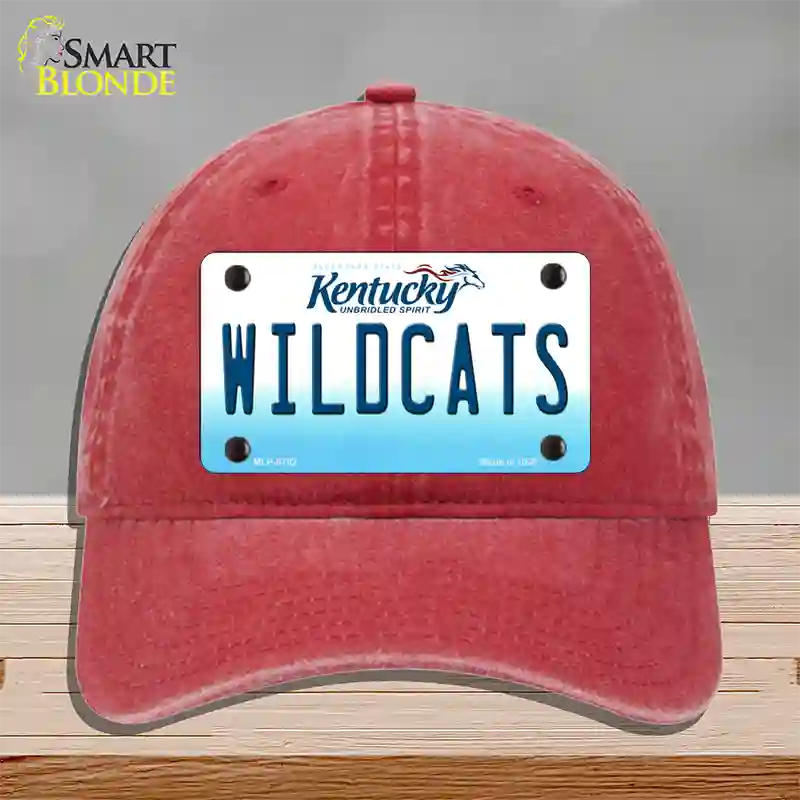 Wildcats Kentucky Novelty License Plate Hat Unconstructed Cotton / Red