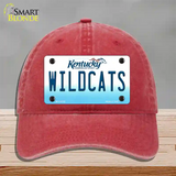 Wildcats Kentucky Novelty License Plate Hat Unconstructed Cotton / Red