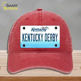 Kentucky Derby Kentucky Novelty License Plate Hat Unconstructed Cotton / Red