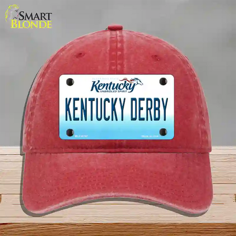 Kentucky Derby Kentucky Novelty License Plate Hat Unconstructed Cotton / Red