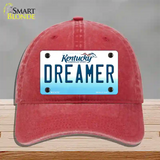 Dreamer Kentucky Novelty License Plate Hat Unconstructed Cotton / Red