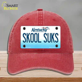 Skool Suks Kentucky Novelty License Plate Hat Unconstructed Cotton / Red