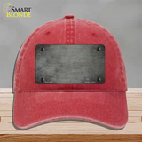 Gray Oil Rubbed Solid Novelty License Plate Hat Unconstructed Cotton / Red