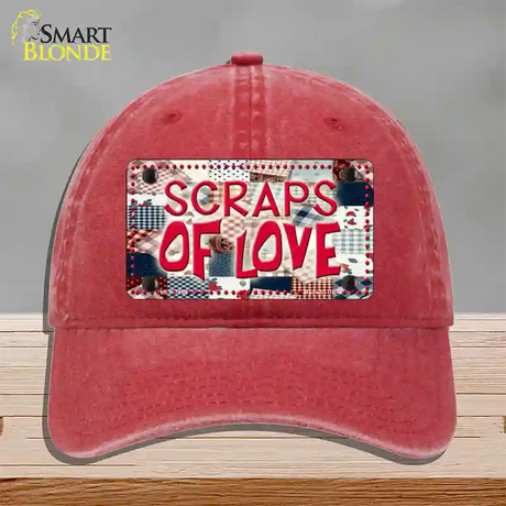 Scraps Of Love Novelty License Plate Hat Unconstructed Cotton / Red