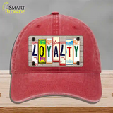 Loyalty Wood License Plate Art Novelty License Plate Hat Unconstructed Cotton / Red