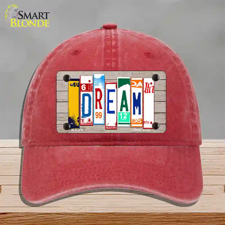 Dream Wood License Plate Art Novelty License Plate Hat Unconstructed Cotton / Red