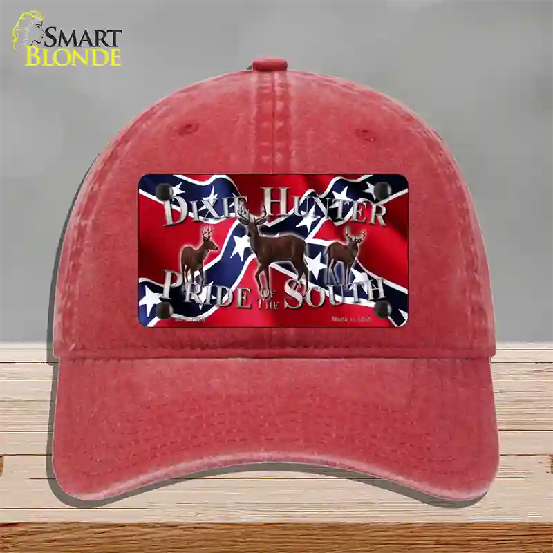 Pride Of The South Novelty License Plate Hat Unconstructed Cotton / Red