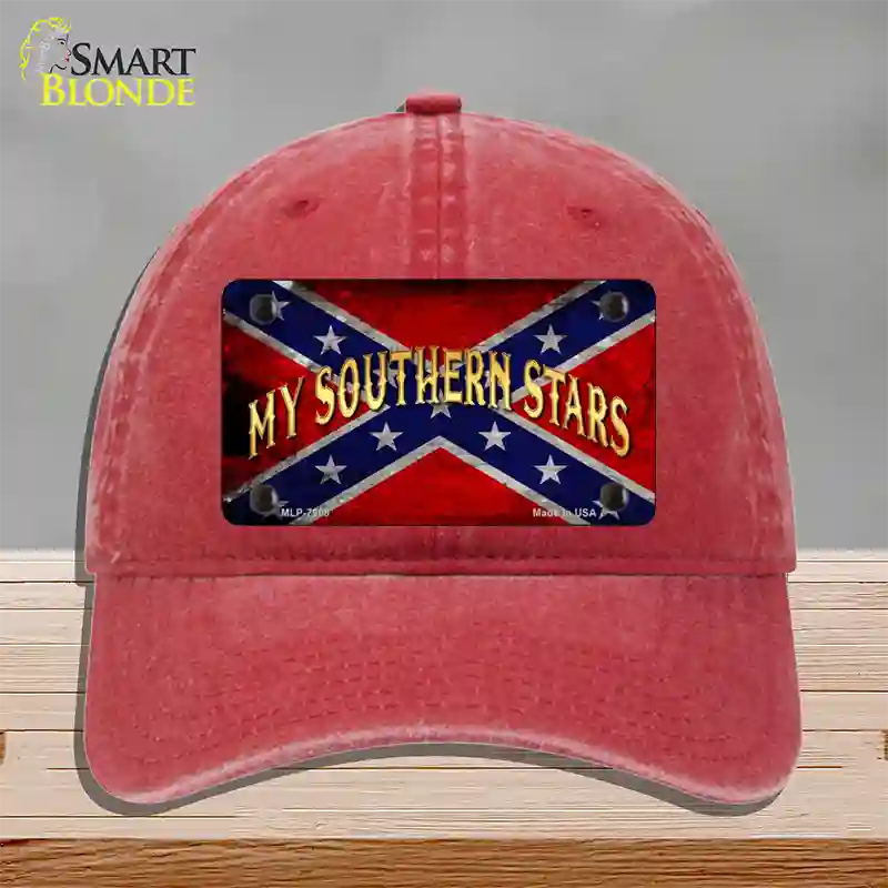 My Southern Stars Novelty License Plate Hat Unconstructed Cotton / Red