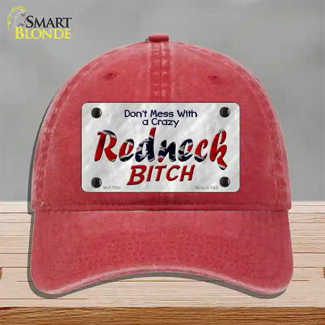 Dont Mess With Crazy Novelty License Plate Hat Unconstructed Cotton / Red