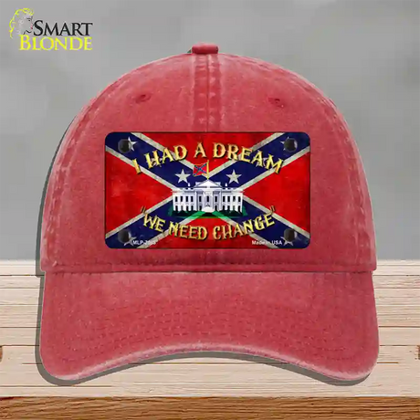 Had A Dream Novelty License Plate Hat Unconstructed Cotton / Red