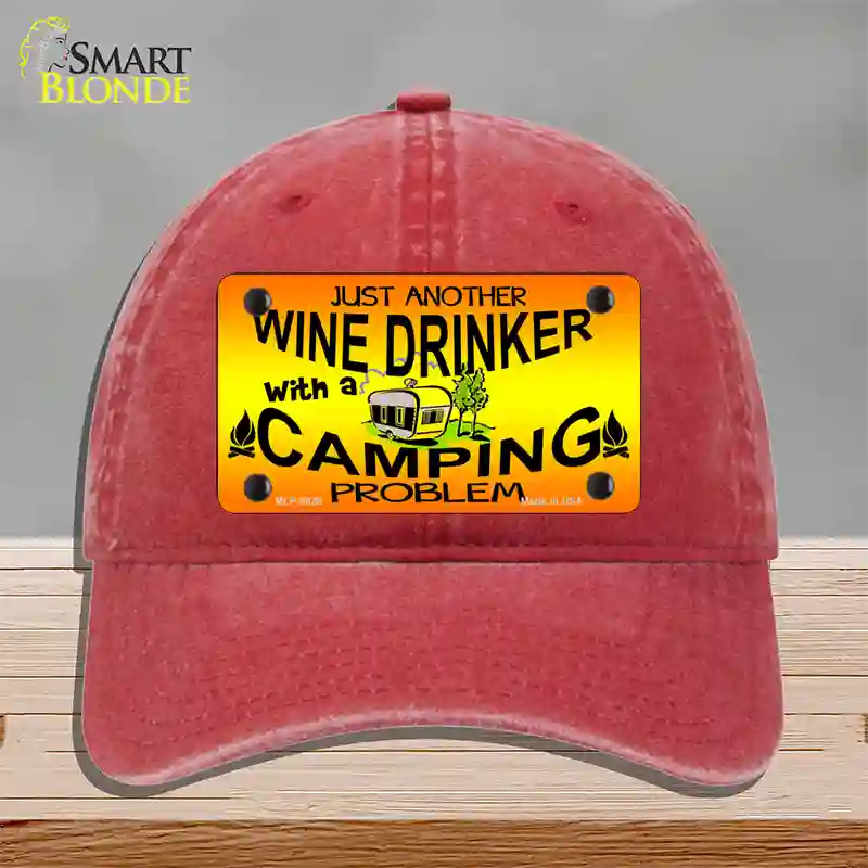 Just Another Wine Drinker Novelty License Plate Hat Unconstructed Cotton / Red