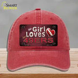 This Girl Loves Her 49ers Novelty License Plate Hat Unconstructed Cotton / Red