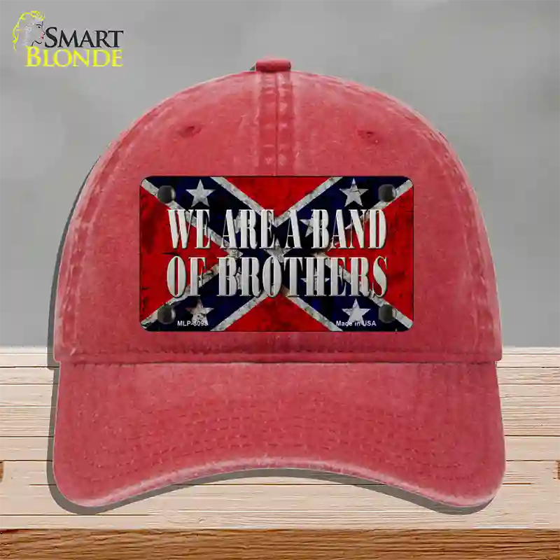 Band Of Brothers Novelty License Plate Hat Unconstructed Cotton / Red