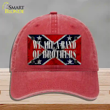 Band Of Brothers Novelty License Plate Hat Unconstructed Cotton / Red