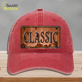 Classic Novelty License Plate Hat Unconstructed Cotton / Red