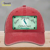 Cervical Cancer Ribbon Novelty License Plate Hat Unconstructed Cotton / Red