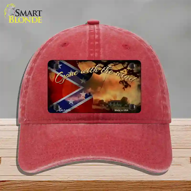 Gone With The Wind Novelty License Plate Hat Unconstructed Cotton / Red