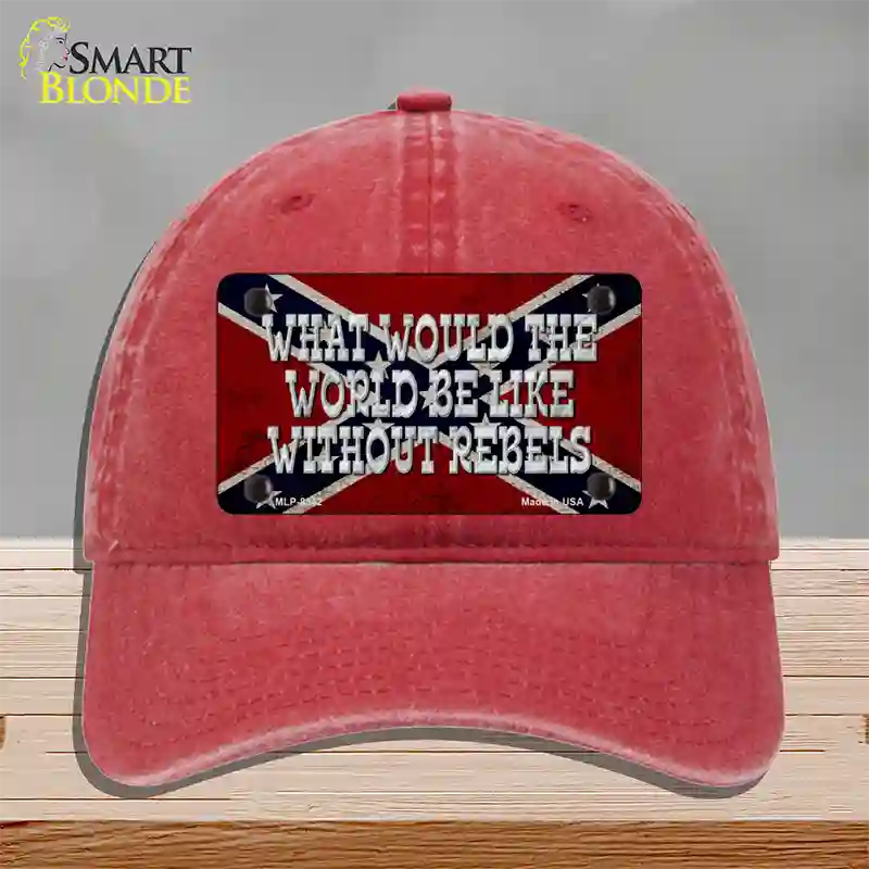 What Would The World Novelty License Plate Hat Unconstructed Cotton / Red