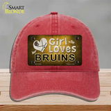 This Girl Loves Her Bruins Novelty License Plate Hat Unconstructed Cotton / Red