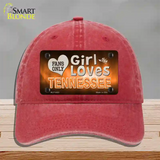 This Girl Loves Tennessee Novelty License Plate Hat Unconstructed Cotton / Red