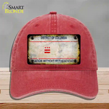 District Of Columbia Rusty State Novelty License Plate Hat Unconstructed Cotton / Red