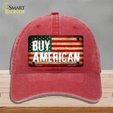 Buy American Novelty License Plate Hat Unconstructed Cotton / Red