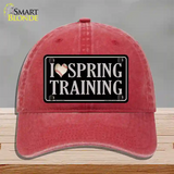 I Love Spring Training Novelty License Plate Hat Unconstructed Cotton / Red