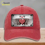 Love RN Novelty License Plate Hat Unconstructed Cotton / Red