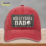 Volleyball Dad Novelty License Plate Hat Unconstructed Cotton / Red