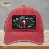 Response Vehicle Novelty License Plate Hat Unconstructed Cotton / Red