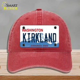 Kirkland Washington Novelty License Plate Hat Unconstructed Cotton / Red